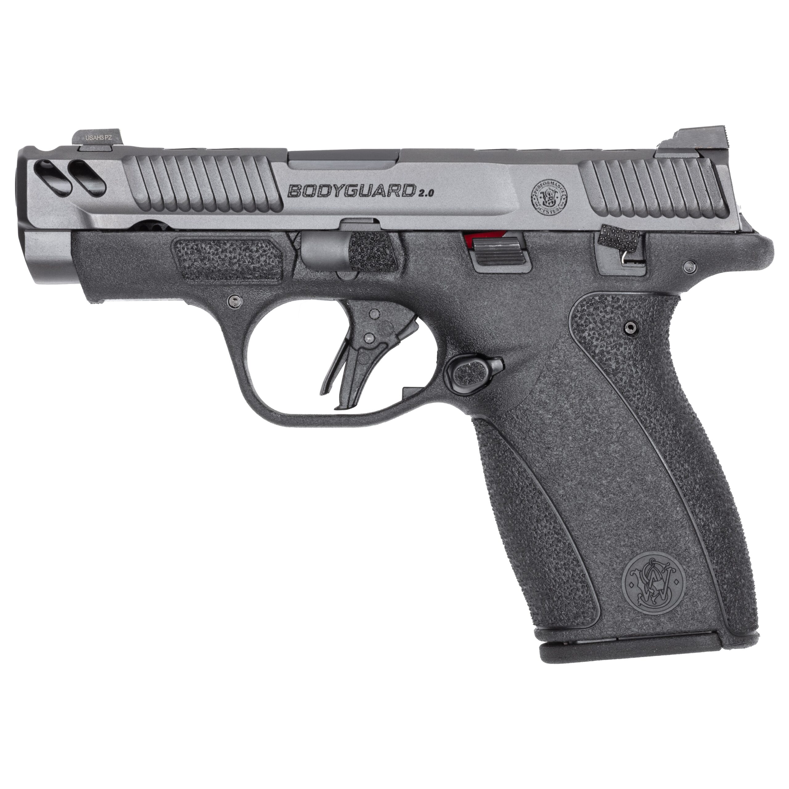 Smith & Wesson 14419 Bodyguard 2.0 Bodyguard 2.0 Carry Comp *CA Compliant Micro 380 ACP 10+1 3.10" Black Armornite PowerPort Vented Barrel, Gray Armornite Stainless Steel Ported/Serrated Slide, Black