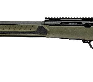 Savage Arms 32650 110 Core Predator Full Size 243 Win 10+1 22" Medium Heavy Fluted Barrel, Arca Rail Forend, Hunter Green AccuStock w/AccuFit V2 Synthetic Stock, Left Hand
