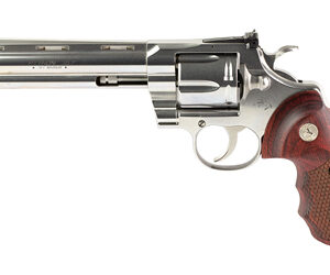 Colt Python .357 Magnum 6-inch stainless revolver with snake scale walnut grips