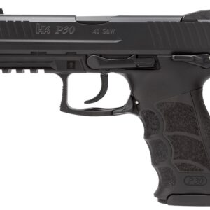 Heckler & Koch P30S V3 .40 S&W pistol with 3.85-inch barrel and black polymer frame