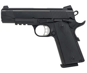 Tisas 1911 Carry B9R 9mm Cerakote black 4.25in pistol front-left view