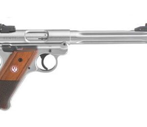 Ruger Mark IV Hunter 22 LR pistol 6.88 in satin stainless fluted bull barrel