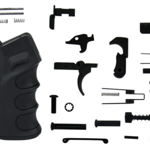 TacFire LPK02USAB Lower Parts Kit AR-15 Black PGAR-B Grip Black
