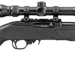 RUG 10/22 22LR 16.4 BLK THREADED 10RD SCOPED