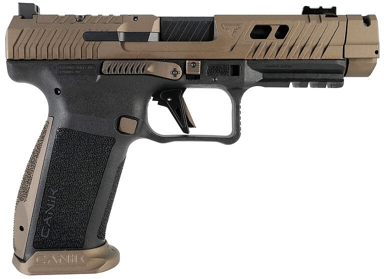 Canik TTI Combat 9mm pistol TTI Bronze slide black polymer frame 4.6in