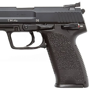HK 81000364 USP Expert V1 SA/DA 45 ACP Caliber with 5.19" Barrel, 12+1 Capacity, Overall Black Finish, Serrated Trigger Guard Frame, Serrated Long Steel Slide & Polymer Grip Includes 2 Mags