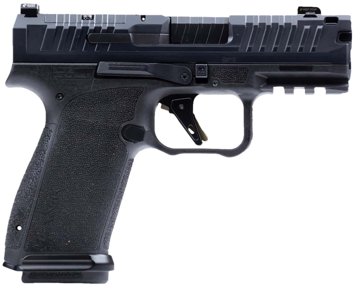 Canik METE MC9 Prime 9mm compact pistol, black, compensated optic-ready slide, 2x17-round magazines