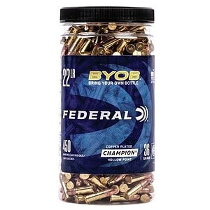 Federal Champion BYOB 450rd bottle 22 LR 36 grain rimfire ammunition