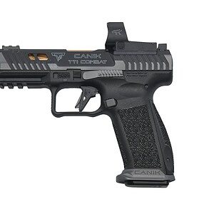 Canik TTI Combat 9mm 4.62in Smoke with MeCanik MO3 optic and two 18-round magazines