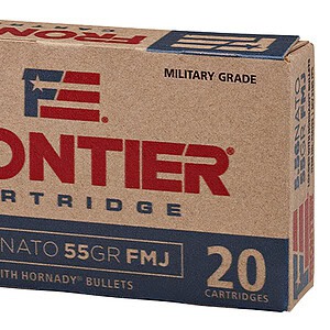 Hornady Frontier 5.56 NATO 62 gr FMJ ammunition 20-round box