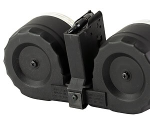 KCI USA KCIMZ001 100rd AR-15 drum magazine 5.56x45mm black polymer