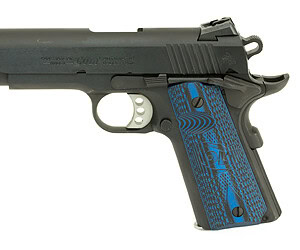 Colt 1911 Competition pistol 9mm 5-inch blued with blue G10 grips