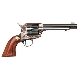 Vintage revolver with wooden handle and metal barrel, ideal for collectors.