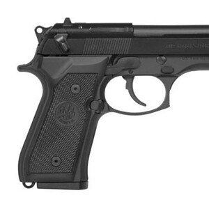 Beretta M9 9mm full-size pistol with 4.9-inch barrel and Black Bruniton finish