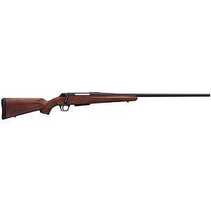 High-quality hunting rifle with wooden stock and long barrel for precision shooting.