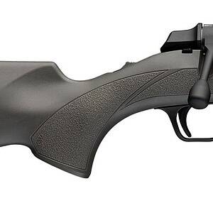 High-quality hunting rifle with a sleek black finish, perfect for outdoor shooting sports.