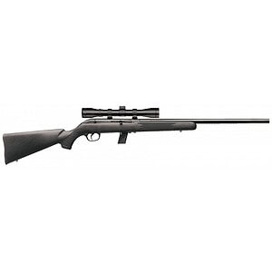 Savage 64FVXP .22 LR semi-automatic rifle with black synthetic stock and included scope