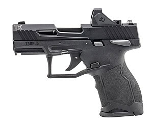 Black Taurus G2C semi-automatic pistol with textured grip.