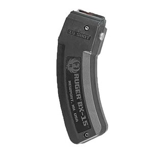 Ruger BX-15 15rd .22 LR black polymer magazine for 10/22 and Charger