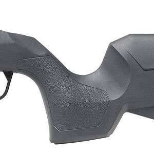 Shotgun with black stock and barrel, ideal for hunting and sport shooting.