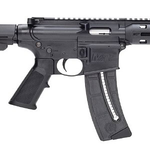 Smith & Wesson M&P15-22 pistol .22 LR 8-inch barrel black M-LOK handguard SBA3 arm brace