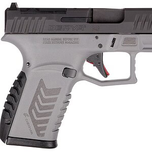 Derya 9mm semi-automatic handgun for personal defense and shooting sports. Compact design with ergon.