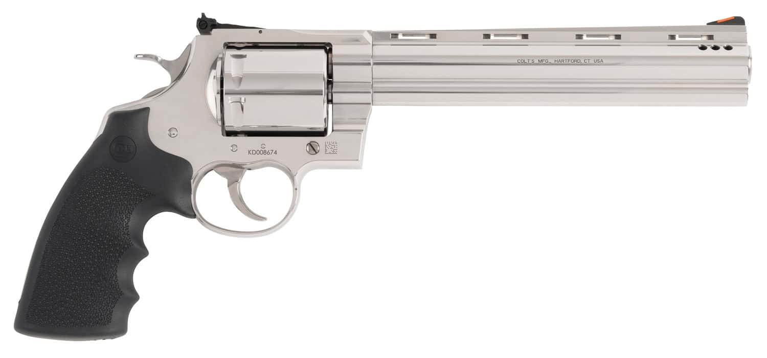 Colt Kodiak .44 Magnum 8-inch stainless revolver, 6-round, Hogue rubber grips