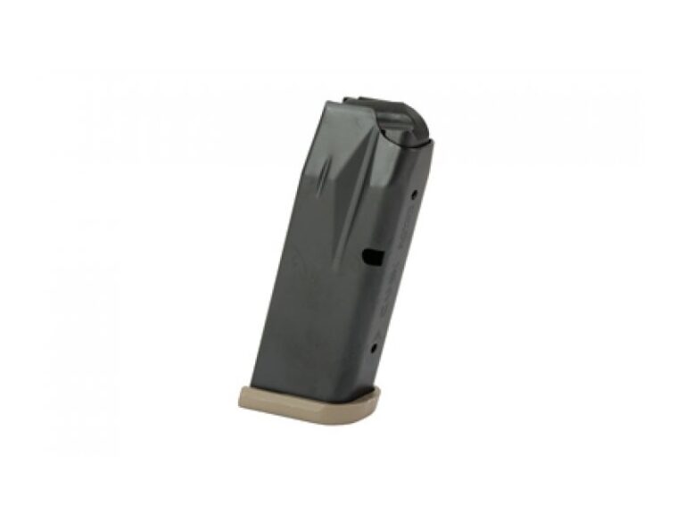 Canik METE MC9 12-round steel magazine Flat Dark Earth with finger-rest baseplate