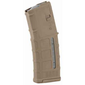 Magpul PMAG M3 30rd polymer magazine with window in coyote tan