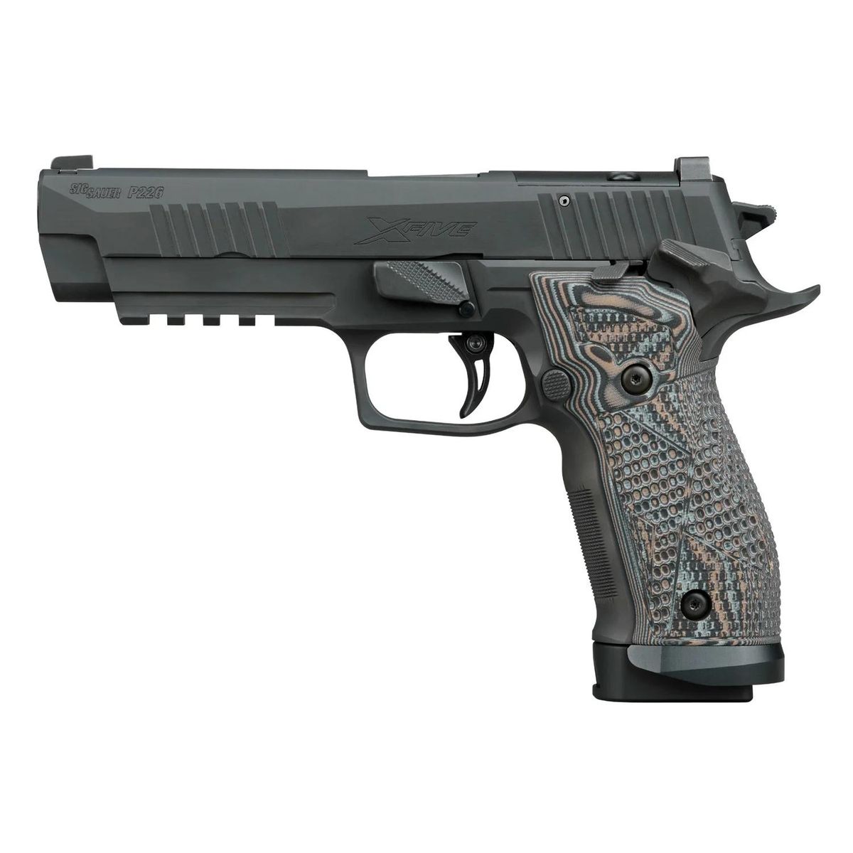 Sig Sauer P226 X-Five Extreme 9mm 5in bull barrel Nitron black gray with Hogue G10 grips