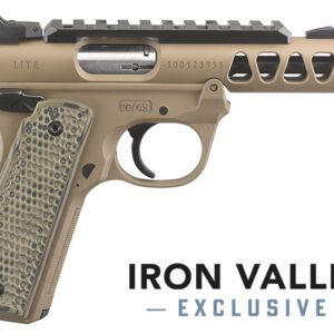 Ruger 22/45 MKIV Lite .22 LR 4.4in FDE Cerakote pistol side view