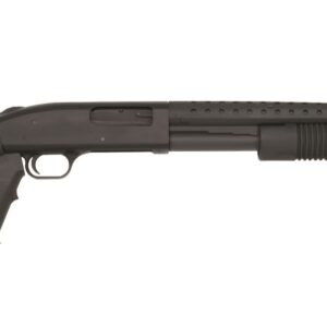 Mossberg 500 12 Gauge pump-action shotgun, matte finish, 18.5-inch barrel, six-position stock