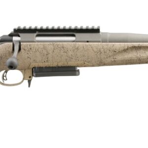 Ruger American Gen II Ranch .243 Win rifle FDE splatter Cobalt Cerakote barrel