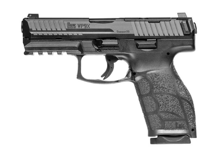 HK VP9A1 X 9mm pistol with 4.09in barrel, black finish, two 10-round magazines