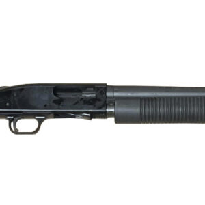 Mossberg 500 Persuader 12 Gauge 20-inch pump shotgun with black synthetic stock