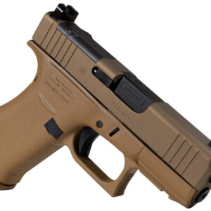 Glock GLK Shark Coast Tactical 43X MOS Debo 4.3 9mm two-tone FDE pistol