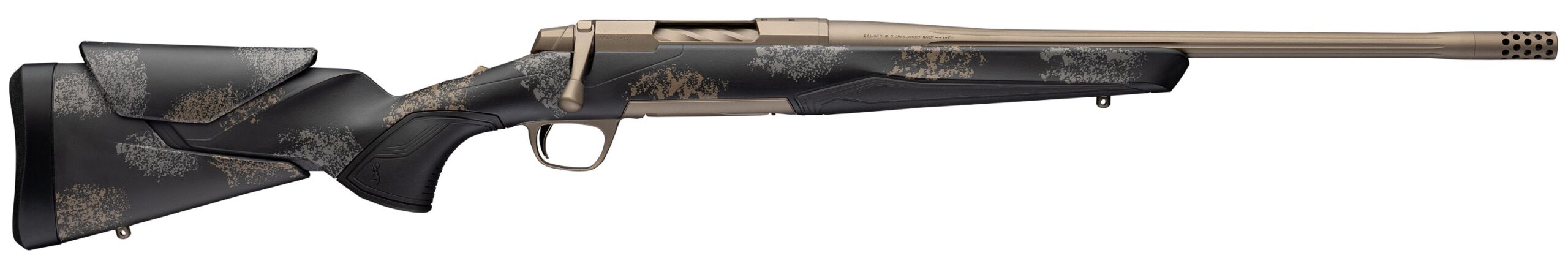 Browning X-Bolt 2 Speed SPR HD bolt-action rifle 6.5 Creedmoor 18 inch Smoked Bronze Cerakote camo stock